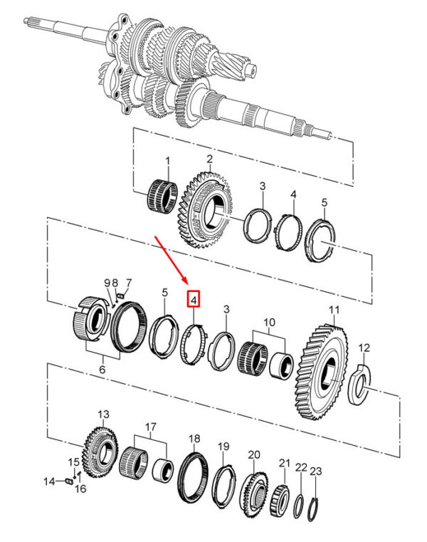 99630461320 - Porsche Boxster 986 Manual Trans Synchronizer Cone Ring 99630461320 NEW GENUINE