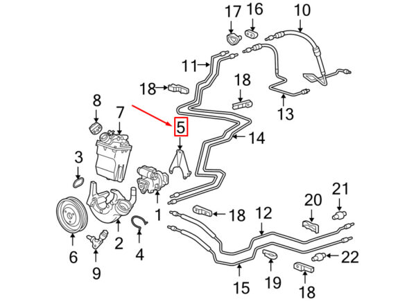 99631443153 - Porsche 911 996 Power Steering Pump Mount 99631443153 NEW REAL