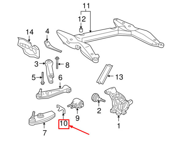 99634154390 - Porsche 911 996 longitudinal handlebar disc 99634154390 NEW GENUINE