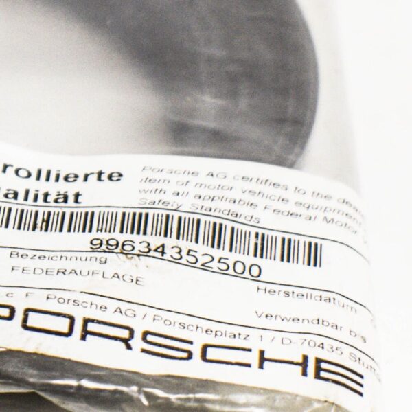 99634352500 - Porsche 911 996 Front Screw Spring Disc 99634352500 NEW GENUINE