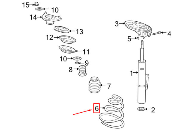 9.96344E+13 - NEW 911 996 FRONT COIL SPRING ADJUSTED 99634353339504 GENUINE
