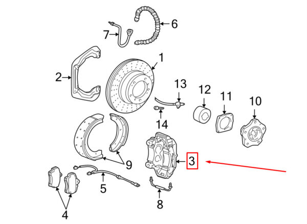 99635242560 - Porsche 911 997 rear left caliper 99635242560 NEW ORIGINAL