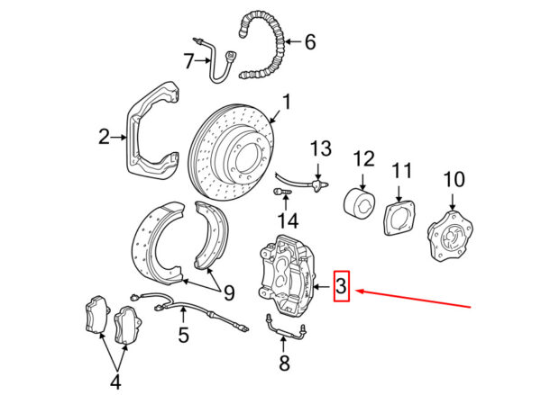 99635242660 - Porsche 911 997 rear right caliper 99635242660 NEW ORIGINAL