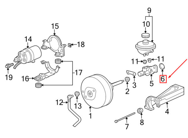 99635591200 - Porsche Boxster 986 O-Ring Main Brake Cylinder Rubber 99635591200 NEW GENUINE