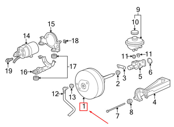 99635592390 - Porsche 911 996 Brake Amplifier 99635592390 NEW GENUINE
