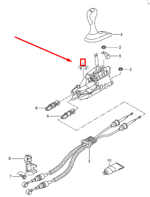 99642401005 - Porsche 911 996 Carrera Transmission Shift Lever 99642401005 NEW GENUINE