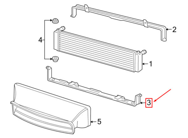 99650448502 - Porsche 911 996 Lower Radiator Mount 99650448502 NEW GENUINE