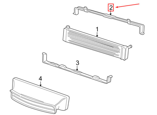 99650449500 - Porsche 911 996 Top Radiator Mount 99650449500 NEW GENUINE