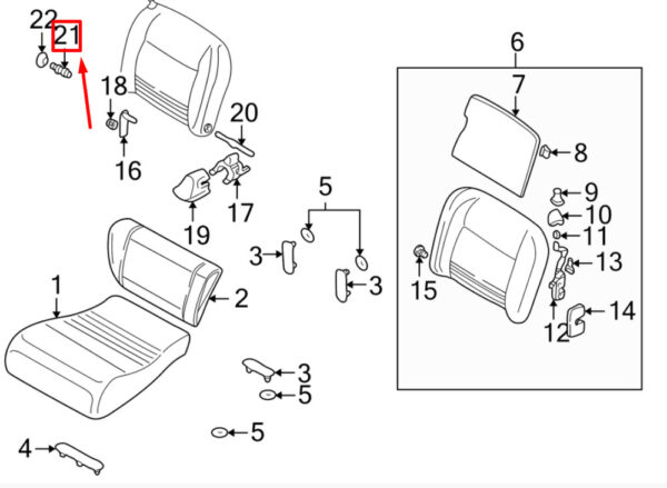 99652226707 - Porsche 911 997 seat-back frame screw 99652226707 NEW ORIGINAL