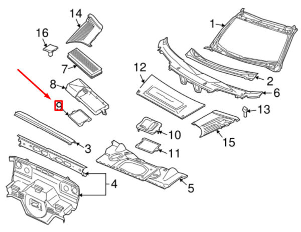99657222101 - Porsche 911 997 control module gasket 99657222101 NEW ORIGINAL