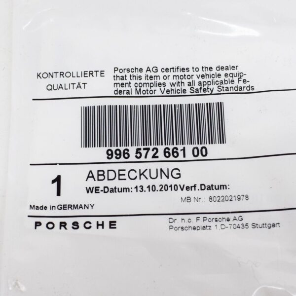 99657266100 - PORSCHE 911 996 Cowl Panel Cover 99657266100 NEW GENUINE