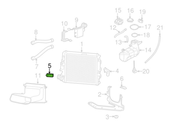 99710623102 - Porsche 911 997 Left Side Radiator Holder Bracket 99710623102 NEW GENUINE