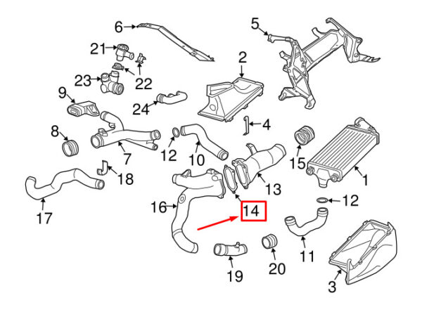 99711024700 - Porsche 911 996 Upper Intake Distribution Gasket 99711024700 NEW ORIGINAL