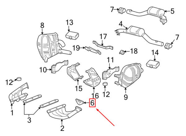 99711111300 - Porsche Cayman 987 Exhaust Gasket 997111300 NEW GENUINE