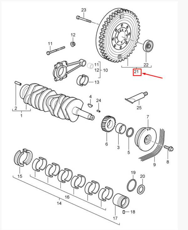 99711401251 - Porsche 911 997 flywheel 99711401251 NEW ORIGINAL