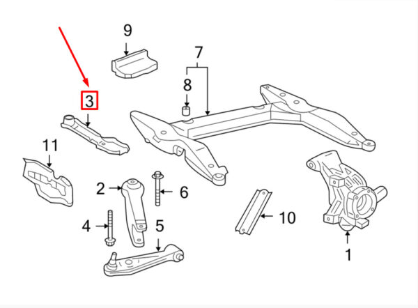 99734114505 - Porsche Cayman 987 Front Lower Handlebar Mounting Plate 99734114505 NEW