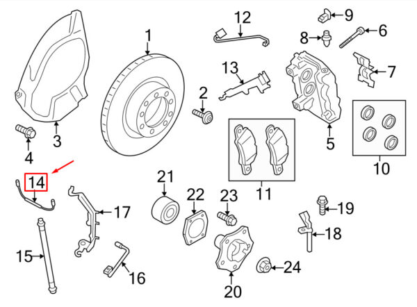 99735196101 - Porsche 718 Cayman 982 Front Brake Hydraulic Line 99735196101 NEW GENUINE