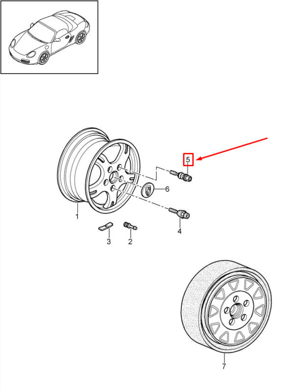 99736120302 - Porsche Panamera 970 Wheel Pin Screw 99736120302 NEW GENUINE