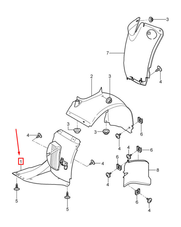 99750412393 - PORSCHE 911 997 GT3 LEFT FRONT WING PANEL 99750412393 GENUINE