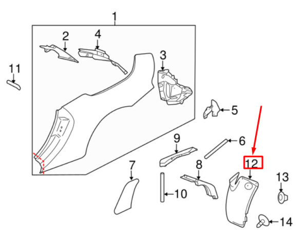 99750457403 - Porsche 911 997 spray protection rear right 99750457403 NEW ORIGINAL