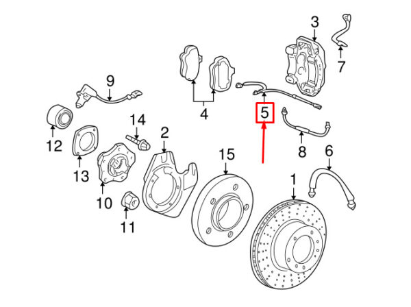 99761268000 - Porsche 911 997 Front Brake Pad Wear Sensor Cable 99761268000 NEW ORIGINAL