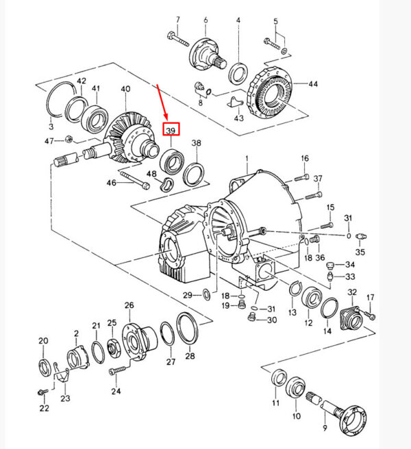 99905911200 - Porsche Carrera 911 993 Tiptronic Cone Roller Bearing 9990911200 NEW ORIGINAL