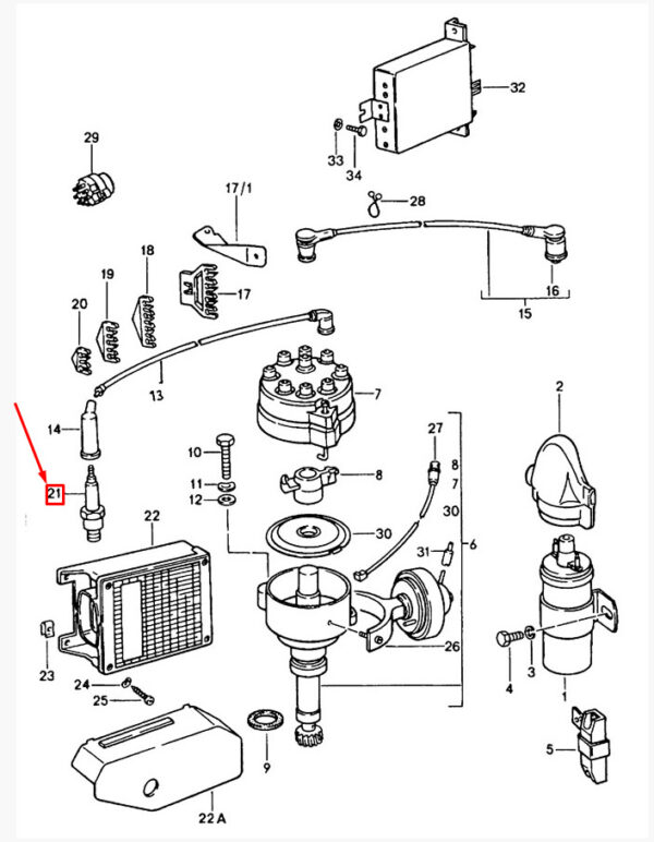 99917017090 - Porsche 928 spark plug 99917017090 NEW ORIGINAL