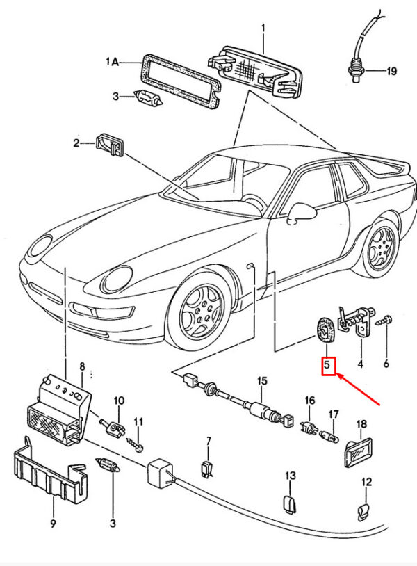 99950737707 - Porsche 968 Harness Clip 99950737707 NEW ORIGINAL