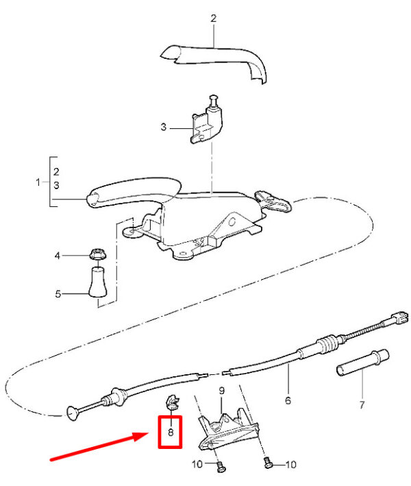 99950782740 - Porsche Macan 95b a/c refrigerant line low holder 99950782740 NEW original