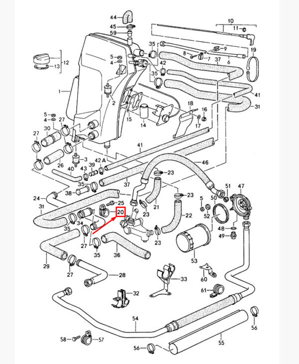 99951108702 - Porsche Carrera 911 964 Pipe Holder 99951108702 NEW ORIGINAL