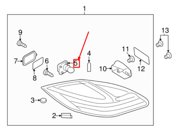 99963125091 - Porsche Panamera 970 Reverse Light Bulb 99963125091 NEW ORIGINAL