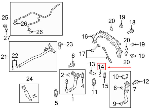 99970750840 - Porsche Panamera 970 Coolant Temperature Sensor O-Ring 99970750840 NEW GENUINE