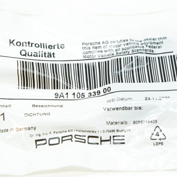 9A110533900 - Porsche 911 991 Cramkcase Cover Enclosure Gasket 9A110533900 NEW REAL