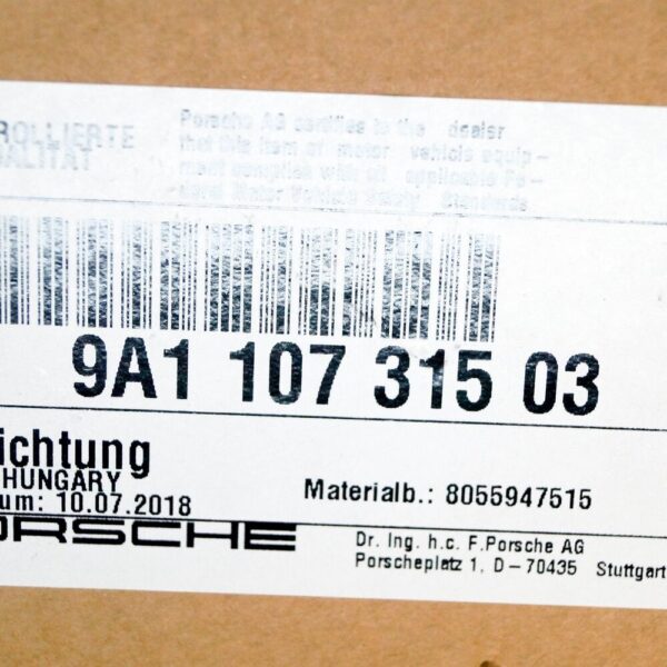 9A110731503 - Porsche 911 997 Oil Pan Gasket 9A110731503 2011 Carrera New Genuine