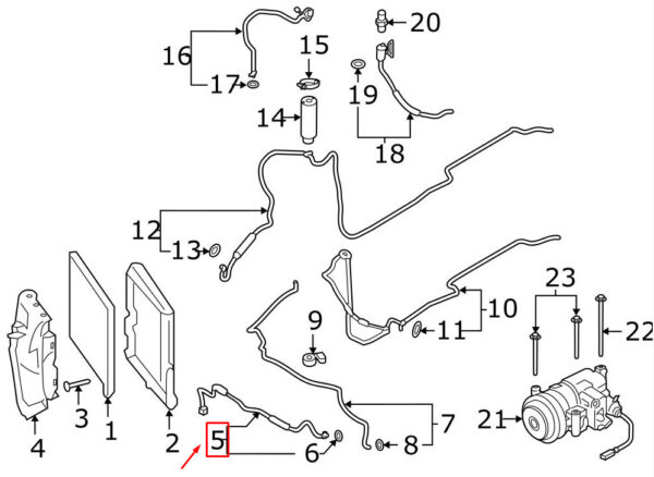 9A157309709 - PORSCHE CAYMAN 981 A/C REAR REFRIGERANT DRAIN HOSE 9A157309709 NEW GENUINE