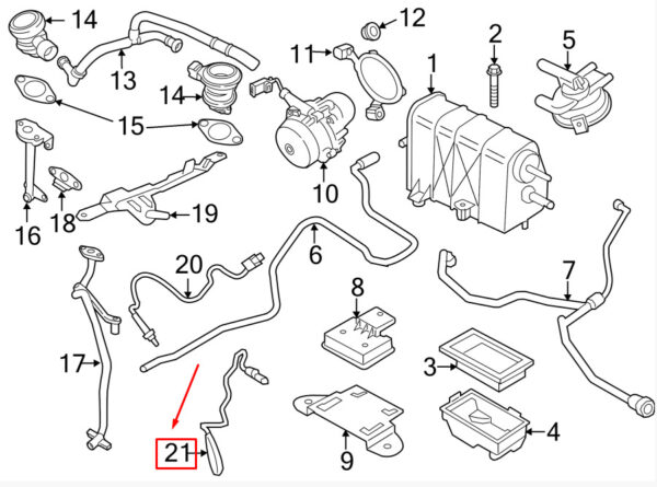 9A160619801 - Porsche 911 991 Rear Oxygen Sensor 9A160619801 NEW REAL