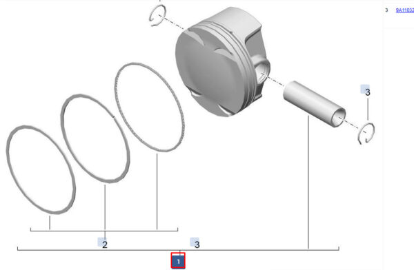 9A210392500 - Porsche 718 Cayman 982 Piston 9A210392500 NEW ORIGINAL