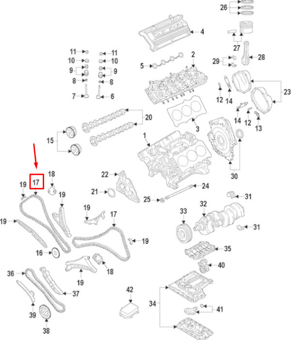 9A710945000 - Porsche Panamera 971 Engine Control Chain 9A710945000 NEW GENUINE
