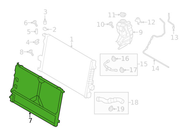 9A712106831 - Porsche Panamera 971 Radiator Rack Frame 9A712106831 NEW GENUINE
