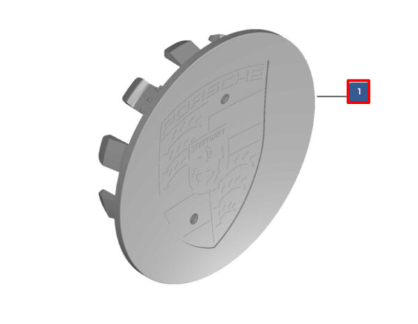 9A760115100C9X - Porsche 911 992 Carrera Wheel Hub Cap Cover 9A760115100C9X NEW GENUINE