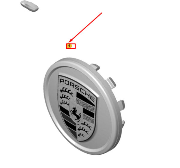 9J1601151AOB5 - Wheel caps for the center of the wheel by Porsche Taycan, 9J1601151AOB5, NEW, ORIGINAL