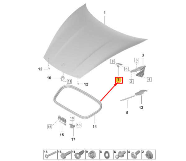 9J1823823B - Porsche Taycan pedestrian recognition activator 9J1823823B NEW ORIGINAL