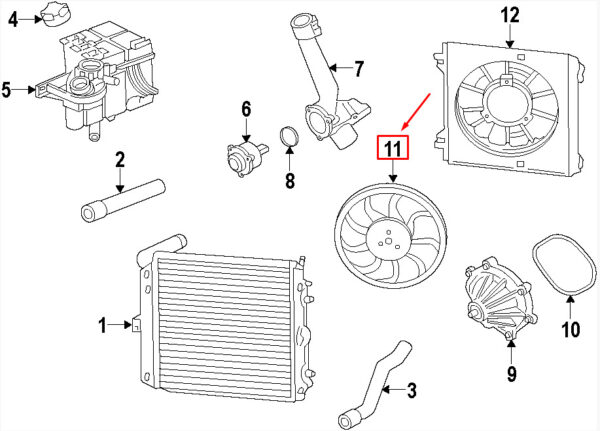 9P1959455BY - Porsche 718 Boxster 982 Engine Cooling Fan Motor 9P1959455CY NEW GENUINE