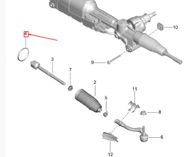 N10766002 - New Porsche Macan 95B Steering Rack, Left Bellows Clamp N10766002 Genuine