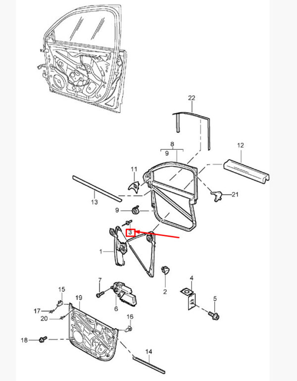 N90776402 - PORSCHE CAYENNE 9PA Window Regulator Rivet N90776402 NEW GENUINE
