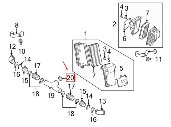 N91017101 - Porsche Panamera 970 O Air Inlet Distributor Ring N91017101 NEW REAL