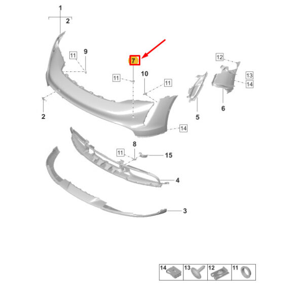 PAB919275G2X - Porsche Taycan parking sensor front inside bumper PAB919275G2X NEW ORIGINAL