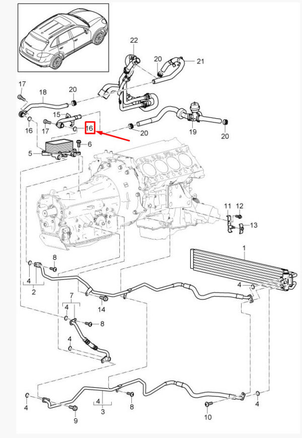 WHT002543 - New Porsche Cayenne 92A Coolant Pipe O-Ring WHT002543 Genuine