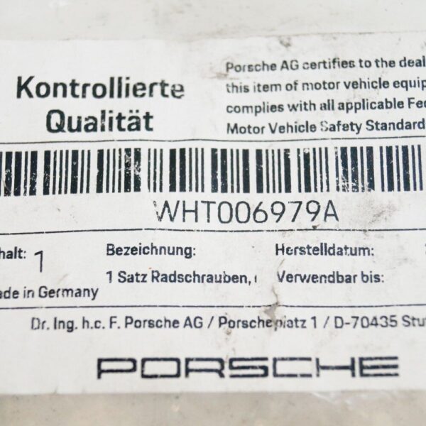WHT006979A - Porsche 911 991 wheel lock bolt set WHT006979A REAL NEW
