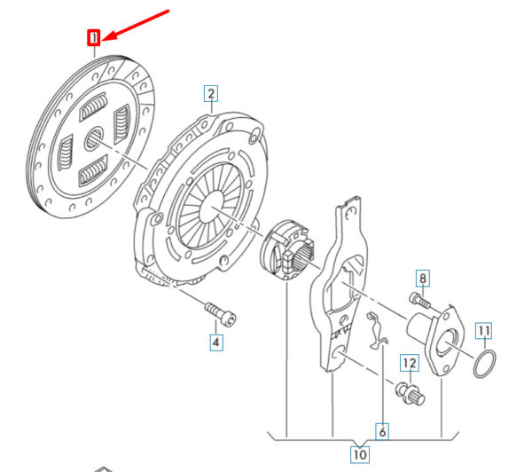 04C141031T - NEW VW SEAT ŠKODA AMEO POLO DERBY VENTO IND CLUTCH PLATE 04C141031T ORIGINAL